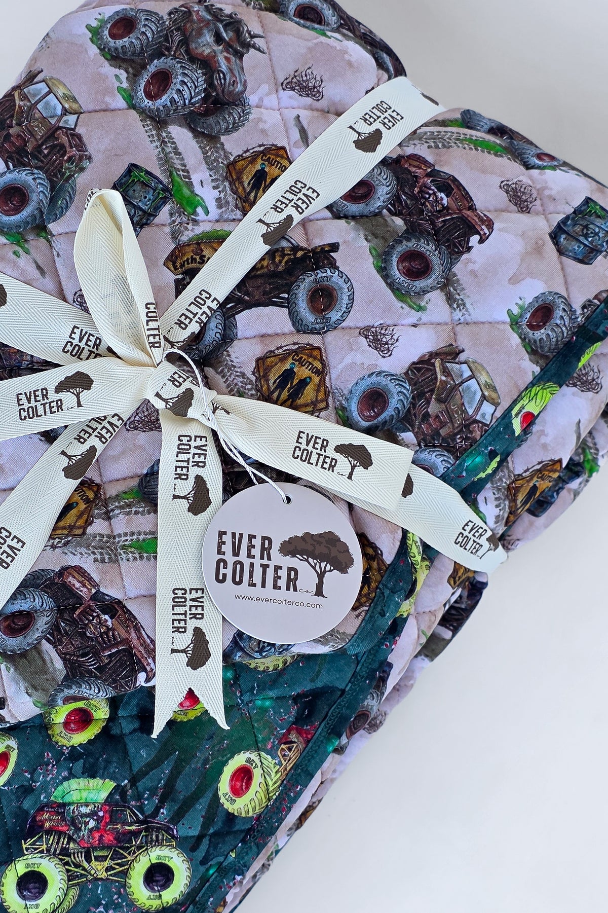 Zombie vs Hunter Bamboo Quilted Blanket