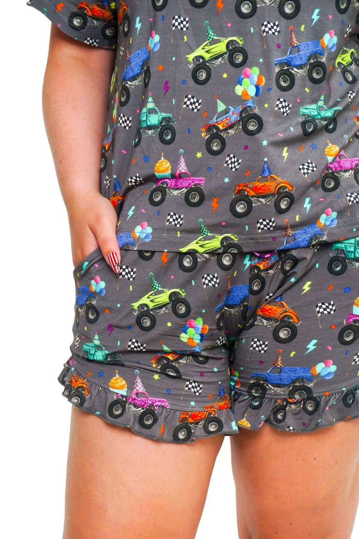 Biscuit’s Birthday Women’s Ruffle Shorts Set - Ever Colter Co