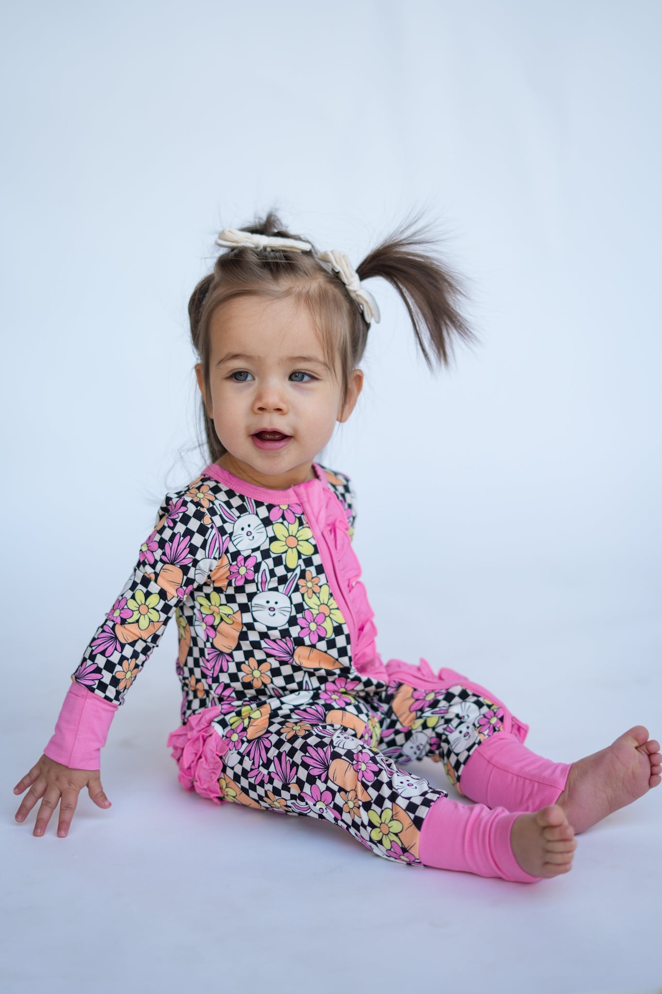 Blooms and Bunnies Ruffle Zippy - Ever Colter Co