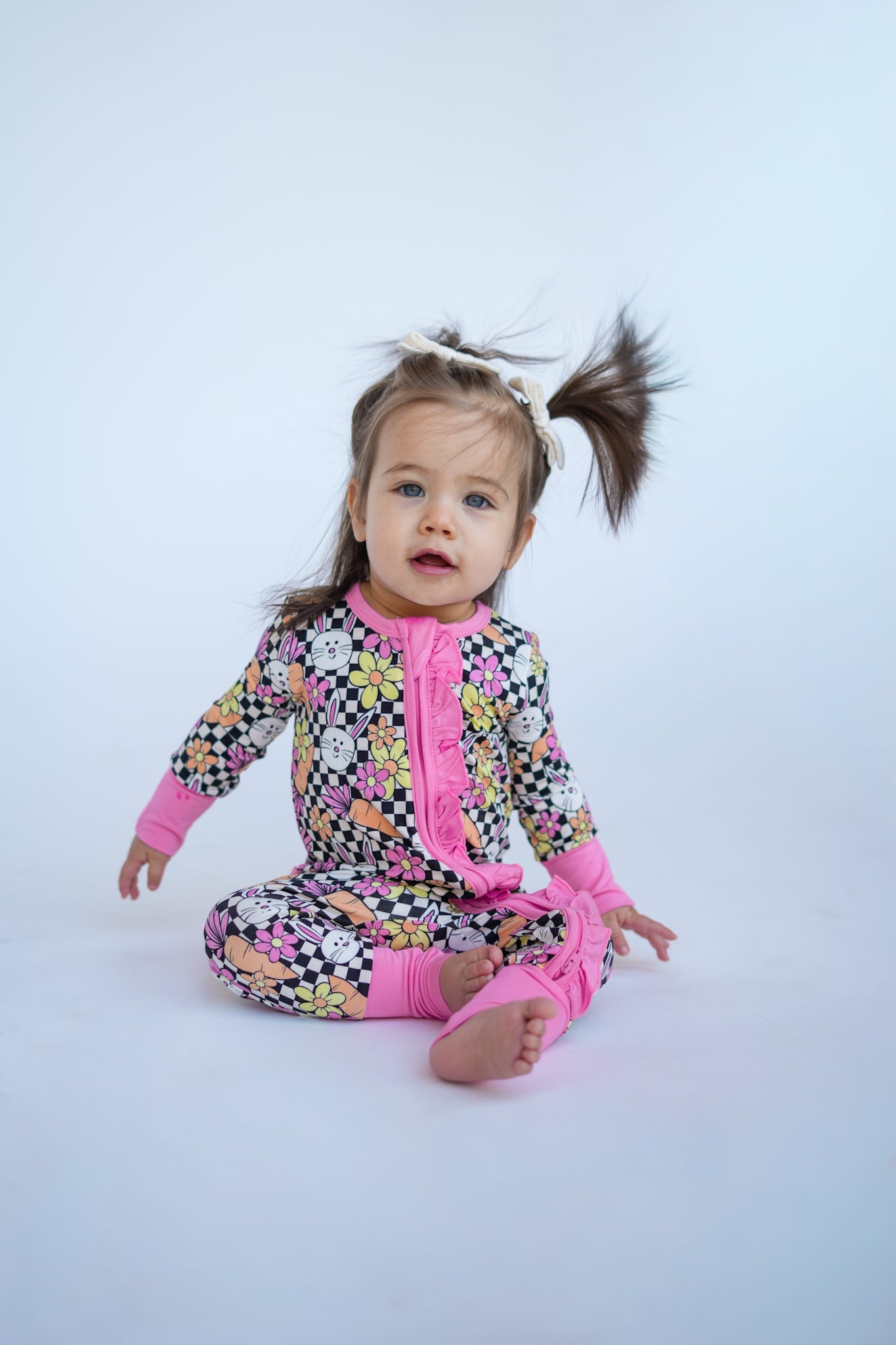 Blooms and Bunnies Ruffle Zippy - Ever Colter Co