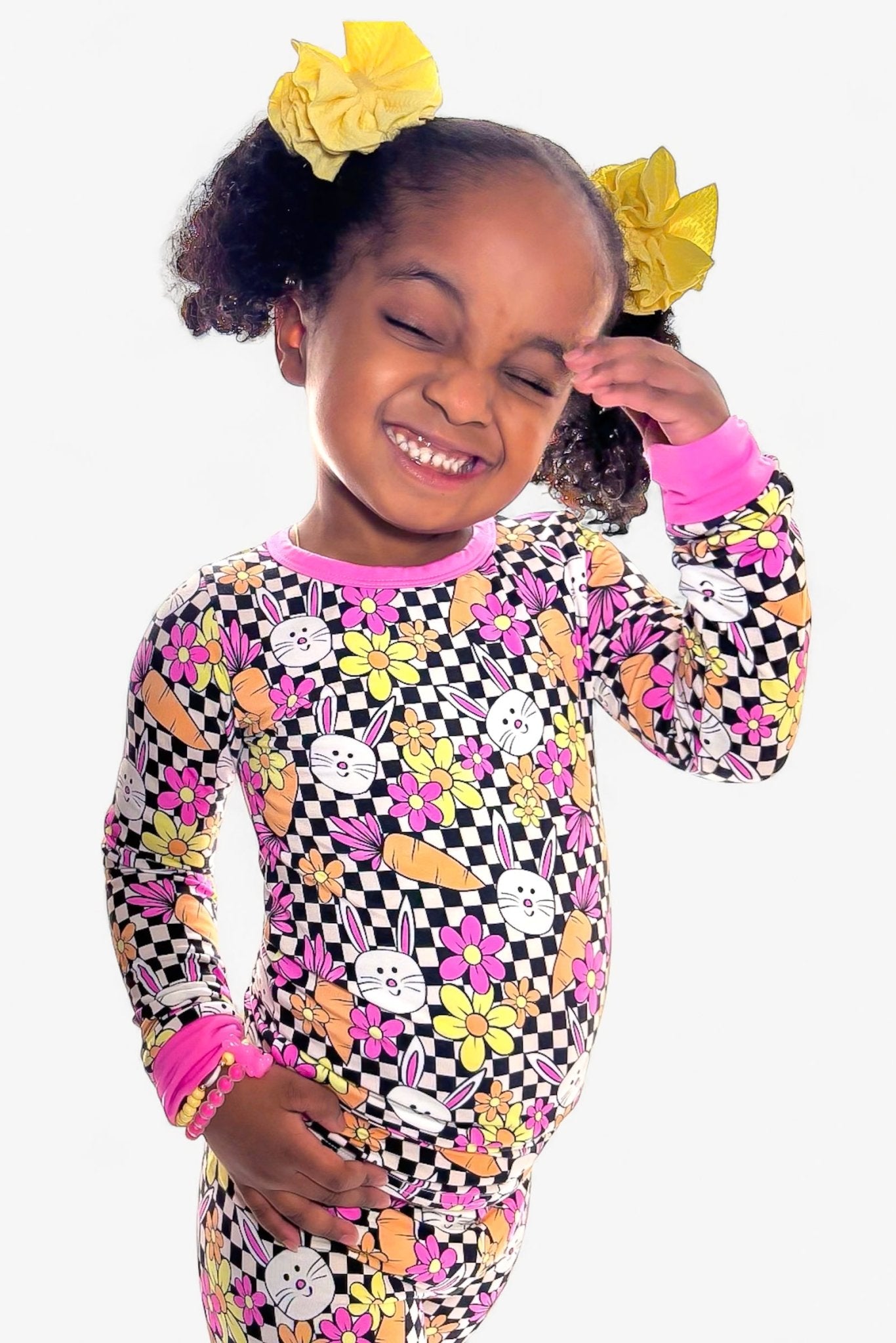 Blooms and Bunnies Two - Piece Long Sleeve Jammies - Ever Colter Co