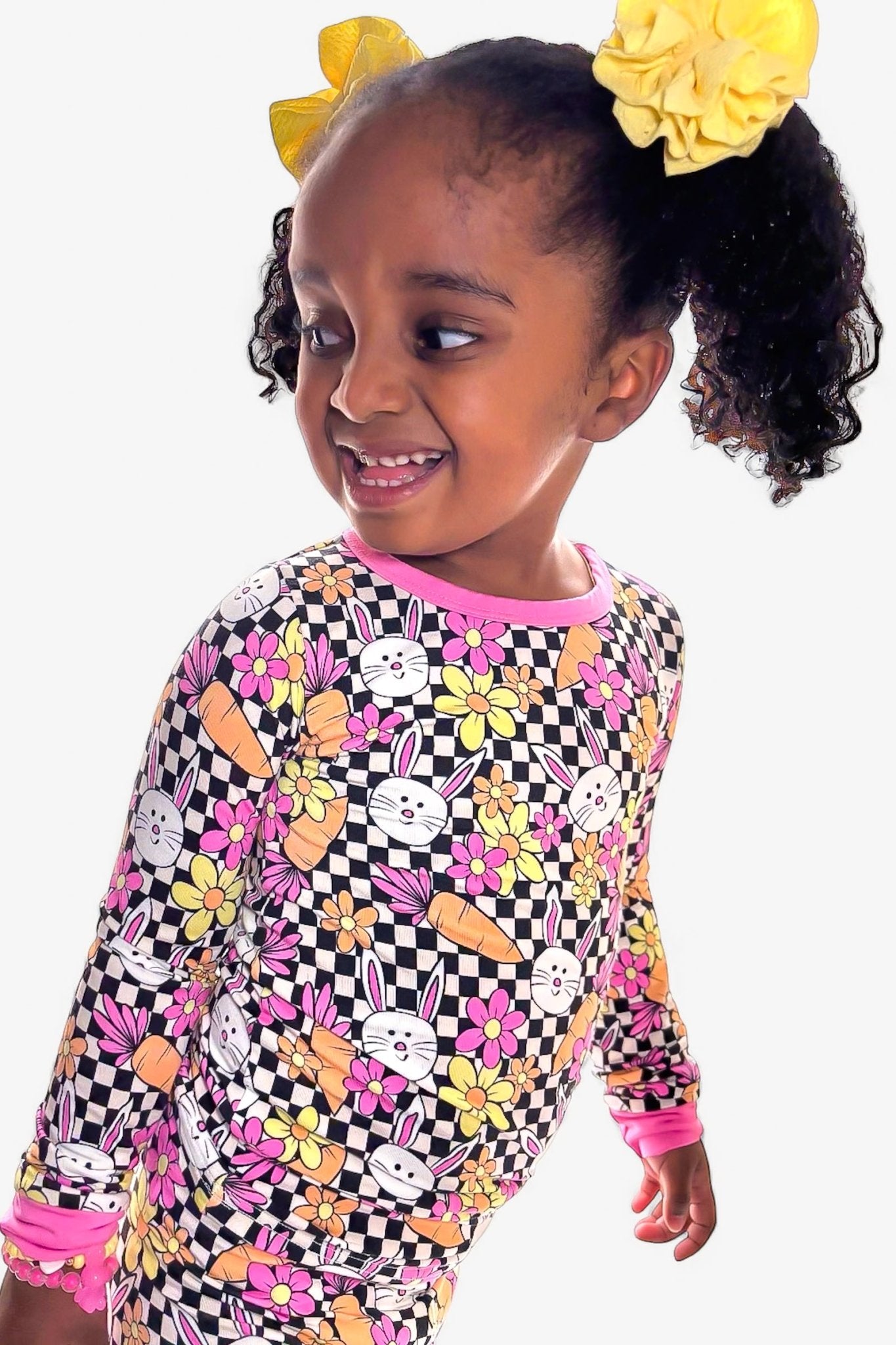 Blooms and Bunnies Two - Piece Long Sleeve Jammies - Ever Colter Co