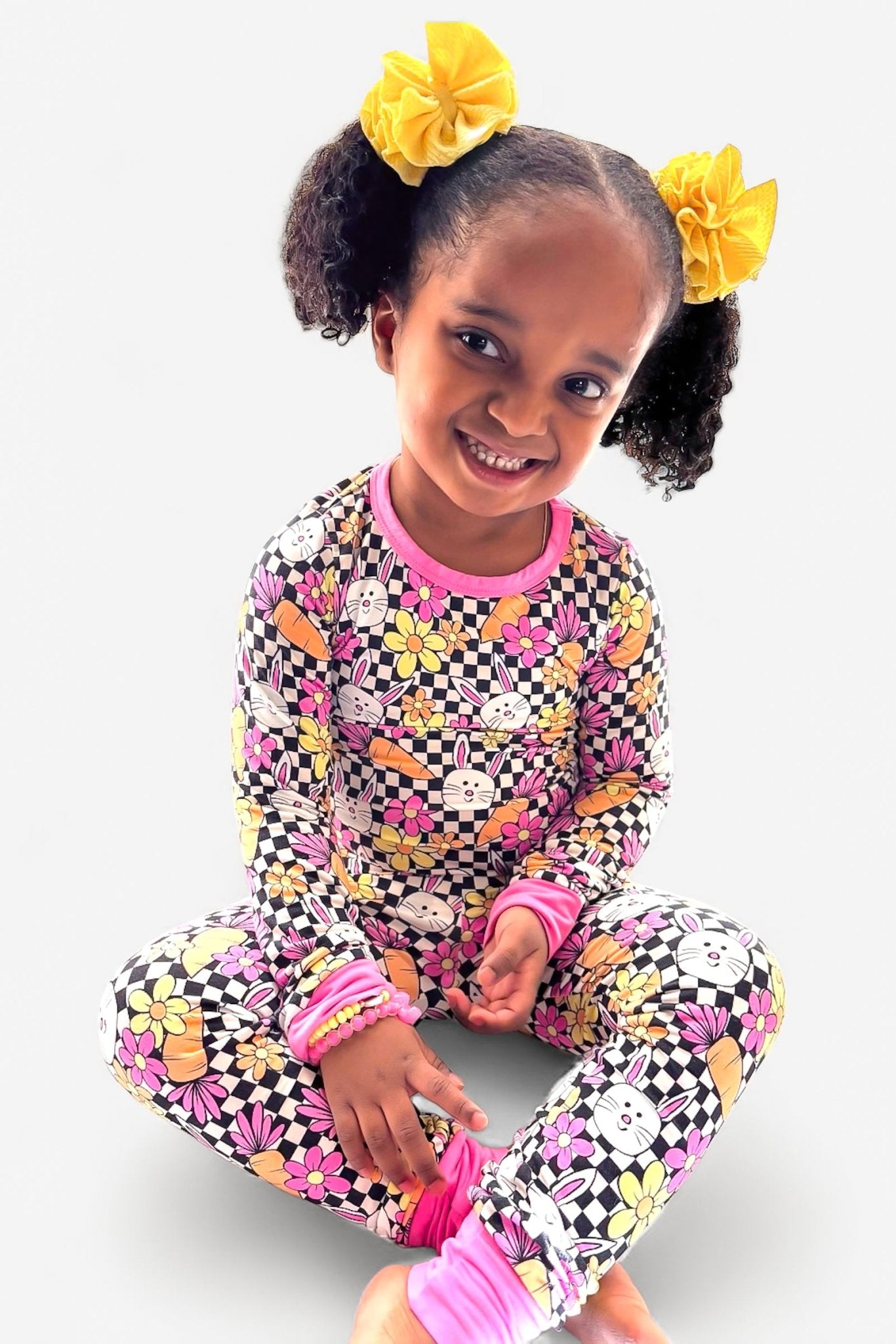 Blooms and Bunnies Two - Piece Long Sleeve Jammies - Ever Colter Co