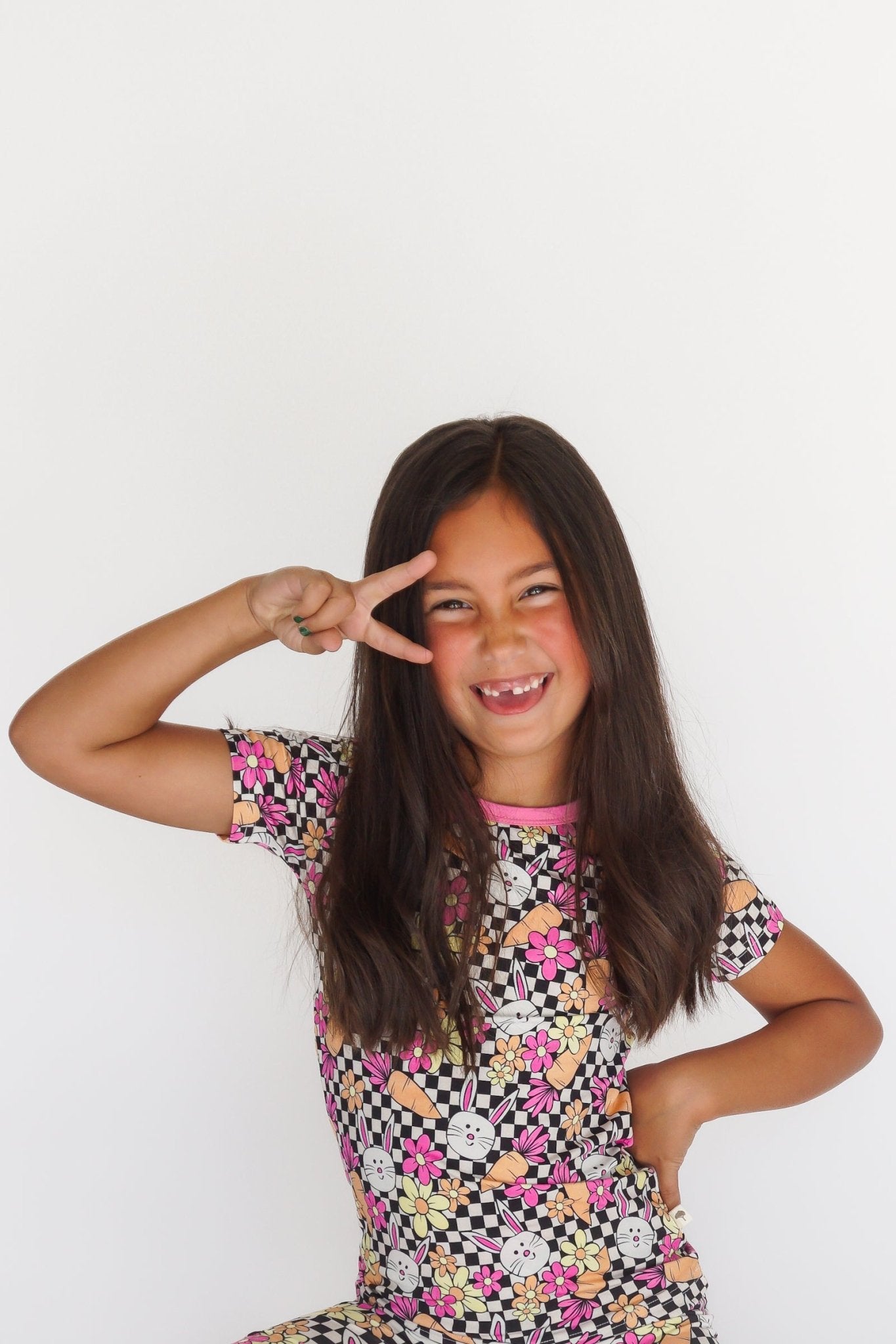 Blooms and Bunnies Two - Piece Shorts Jammies - Ever Colter Co