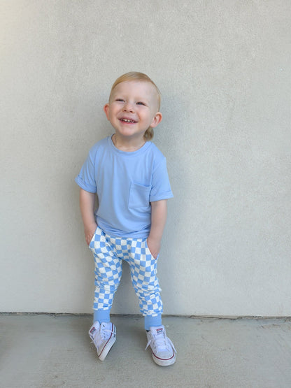 Blue Pocket Tee (Check, Check, Goose) - Ever Colter Co
