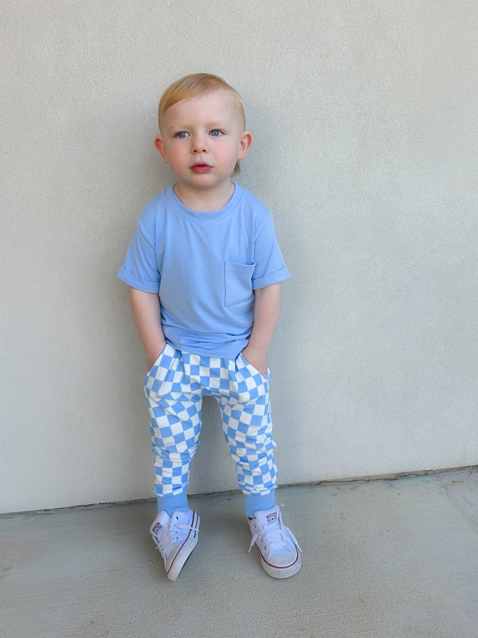 Blue Pocket Tee (Check, Check, Goose) - Ever Colter Co