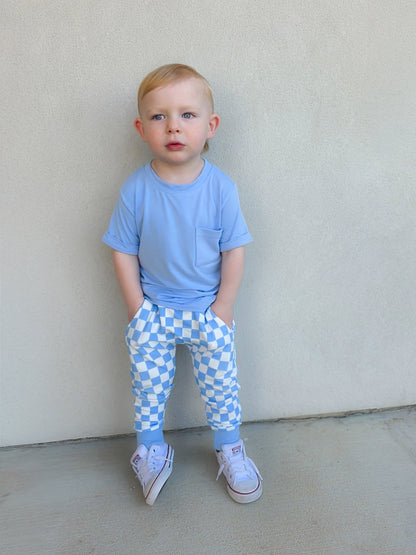 Blue Pocket Tee (Check, Check, Goose) - Ever Colter Co