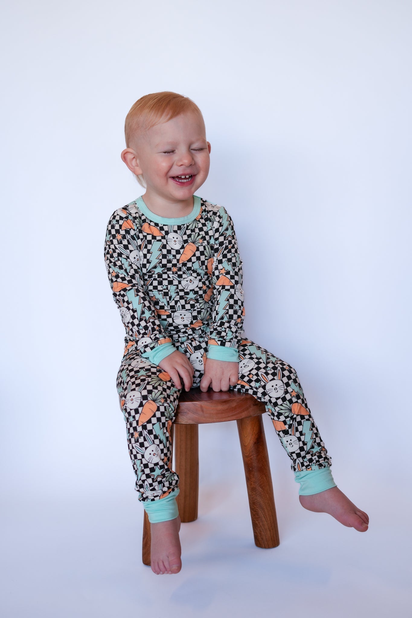 Bolts and Bunnies Two - Piece Long Sleeve Jammies - Ever Colter Co