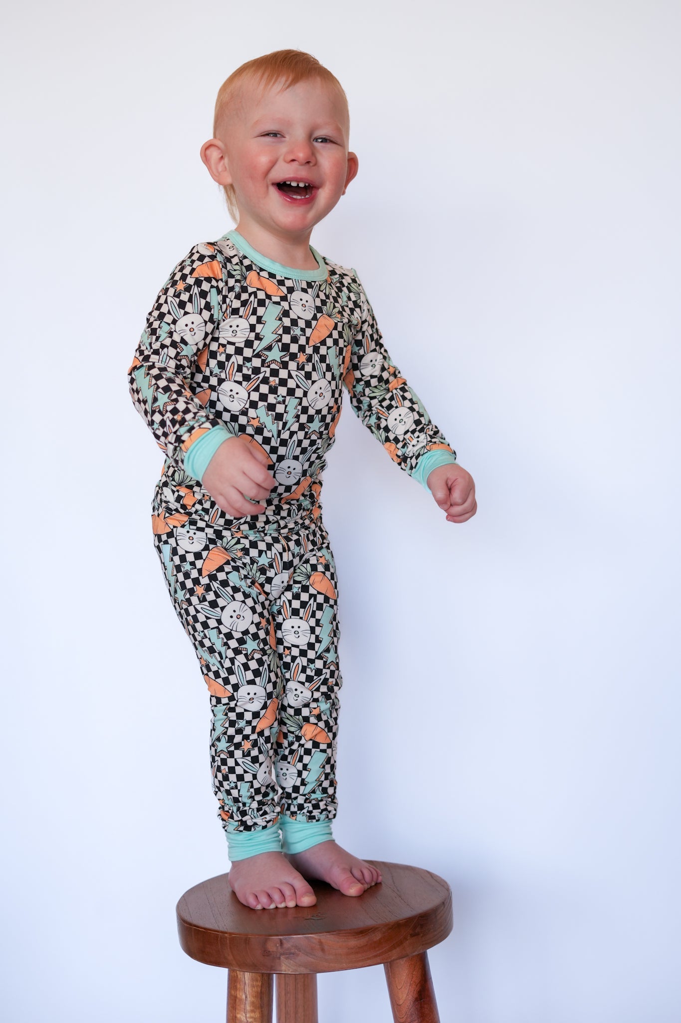 Bolts and Bunnies Two - Piece Long Sleeve Jammies - Ever Colter Co