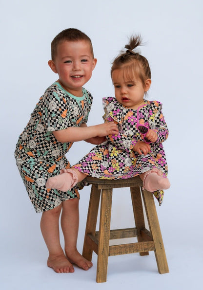 Bolts and Bunnies Two - Piece Shorts Jammies - Ever Colter Co