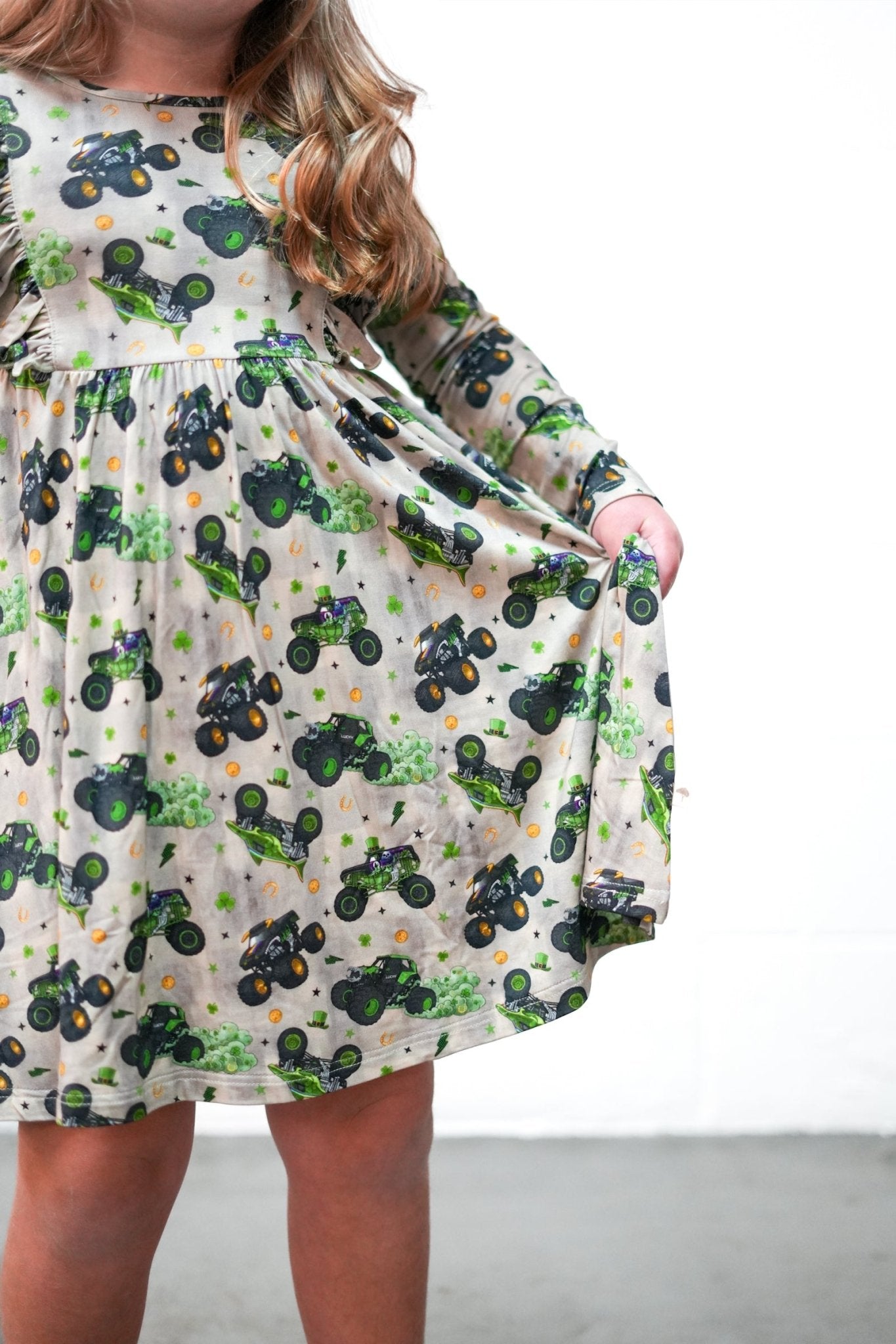 Clover Crusher Long Sleeve Flutter Dress - Ever Colter Co