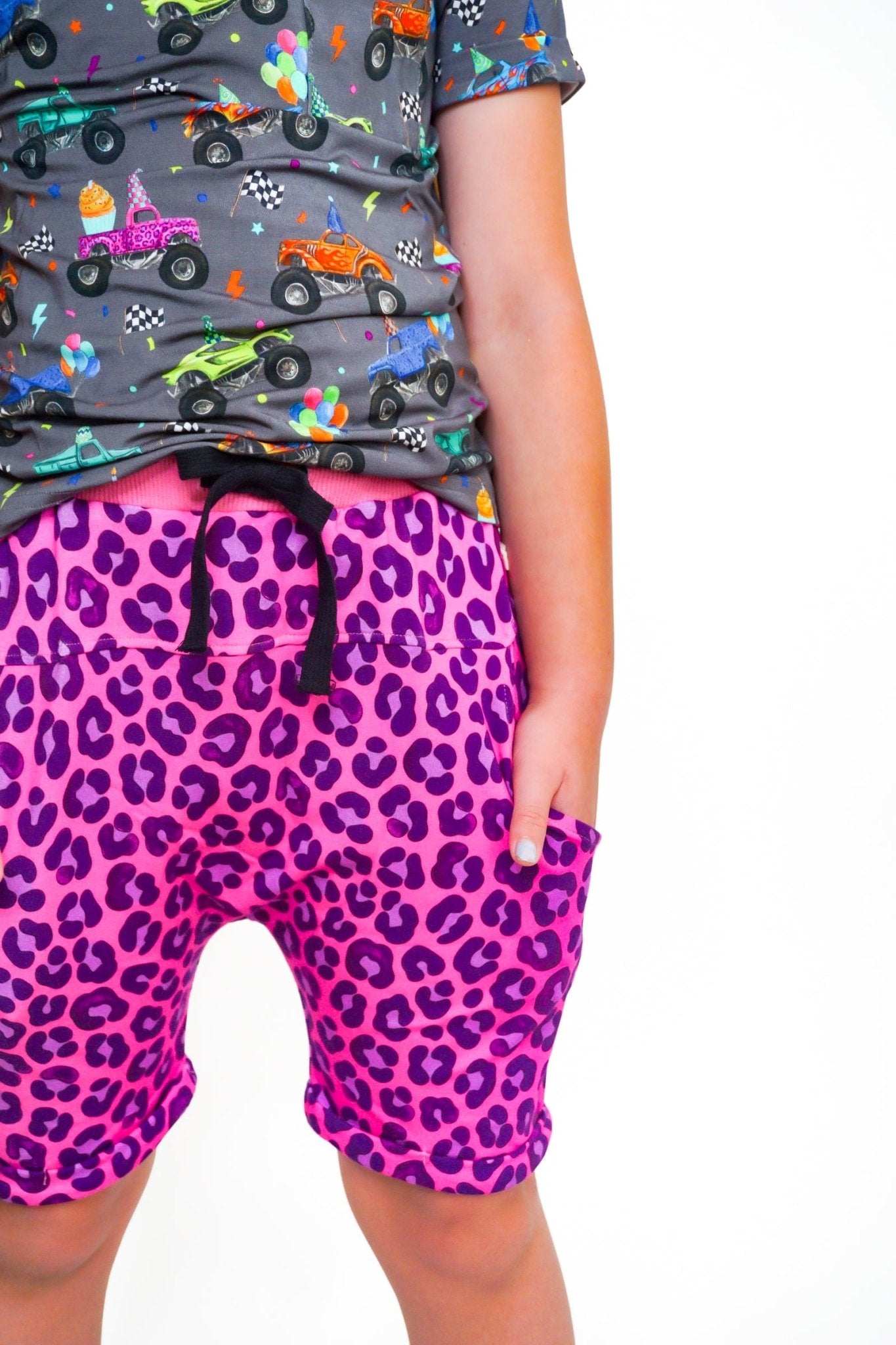 French Terry Harem Shorts (Biscuit’s Birthday) - Ever Colter Co