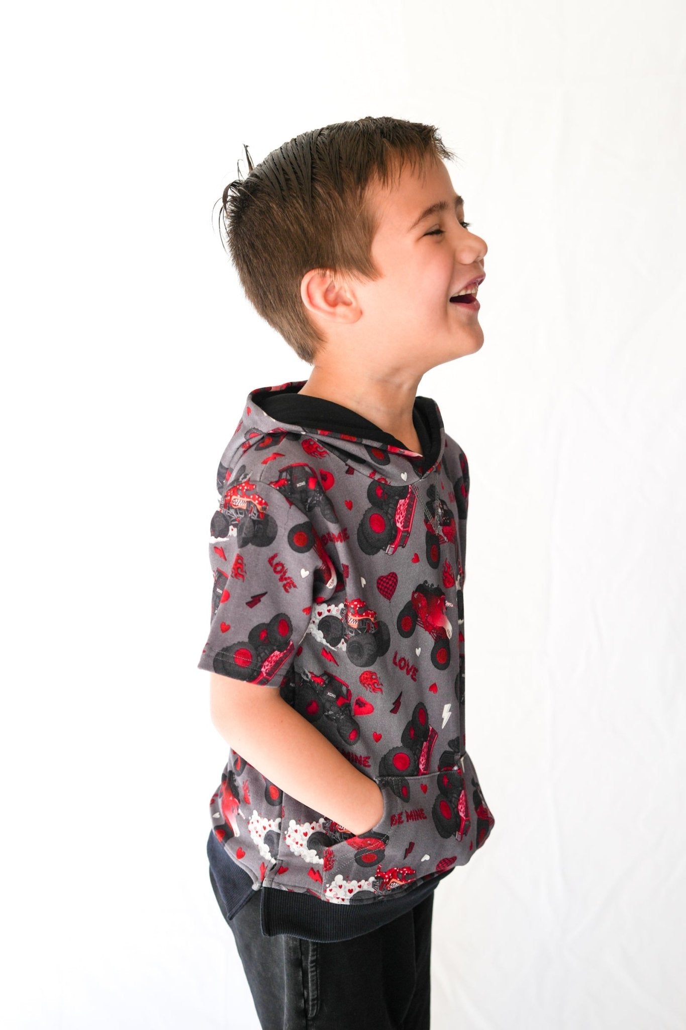 Hearts and Havoc Hooded French Terry Pocket Tee - Ever Colter Co