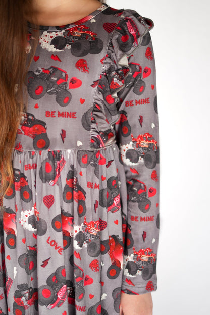 Hearts and Havoc Long Sleeve Flutter Dress - Ever Colter Co