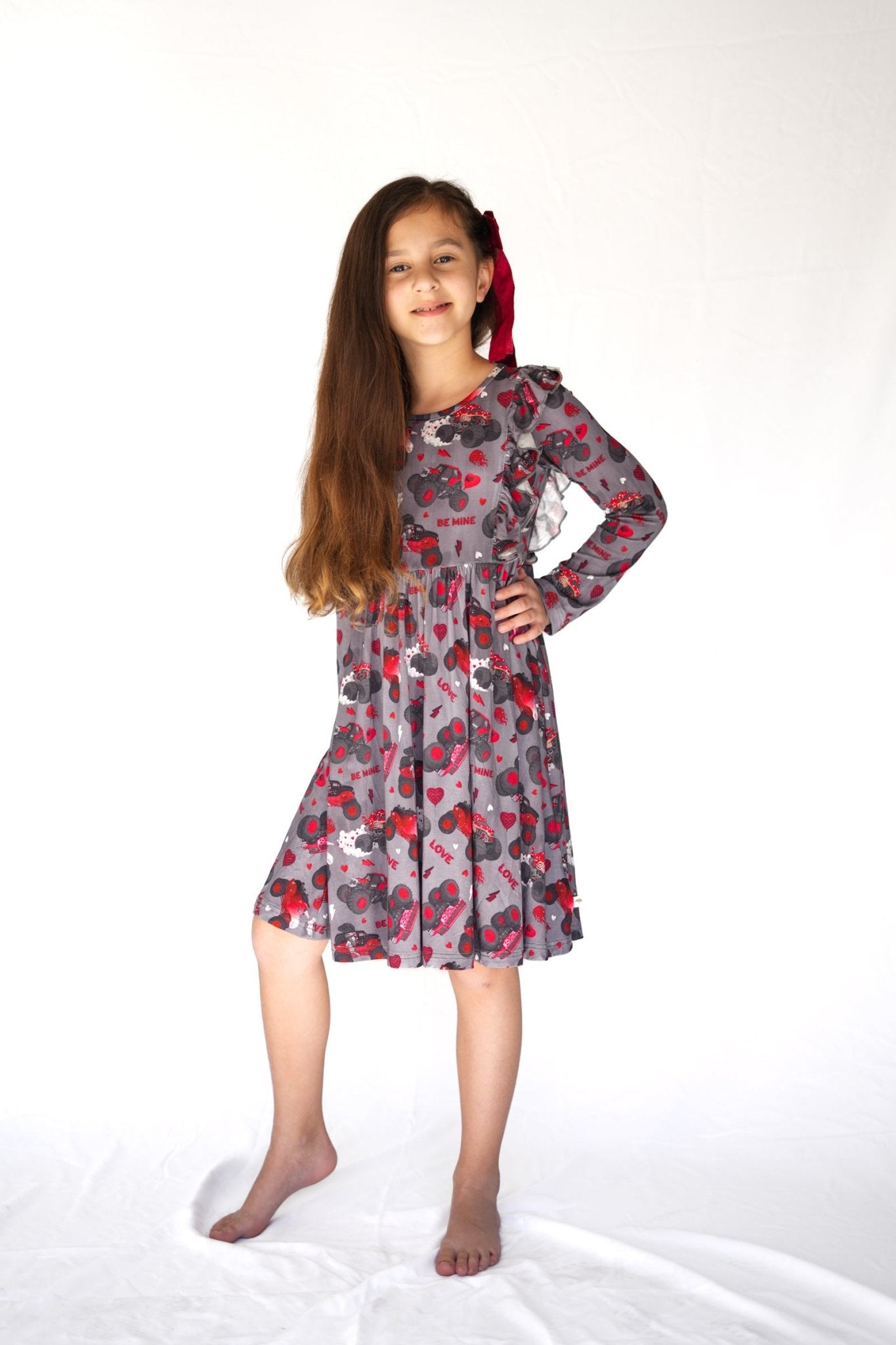 Hearts and Havoc Long Sleeve Flutter Dress - Ever Colter Co