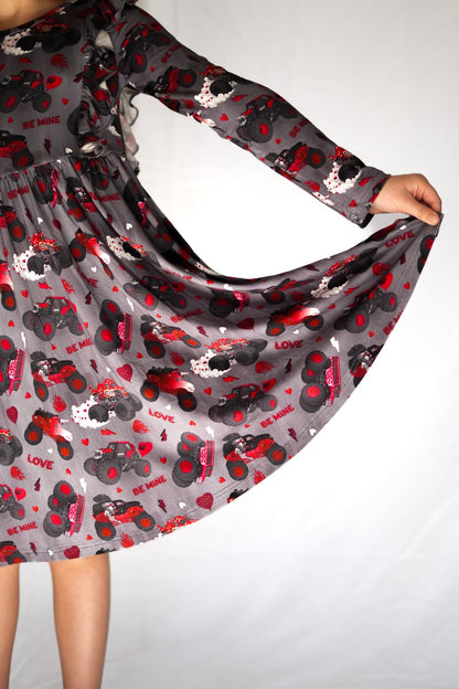 Hearts and Havoc Long Sleeve Flutter Dress - Ever Colter Co