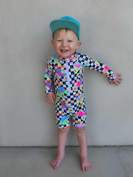 Long Sleeve One Piece Zip Sunsuit Shortie - Ever Colter Co