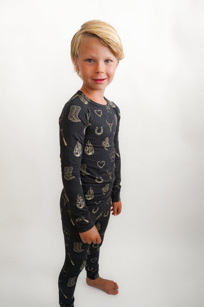 Mojave Mauve + Iron Outlaw Long Sleeve Jammies - Ever Colter Co