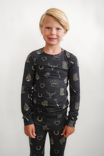 Mojave Mauve + Iron Outlaw Long Sleeve Jammies - Ever Colter Co