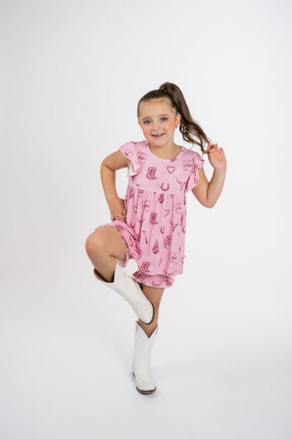 Mojave Mauve + Iron Outlaw Ruffle Short Set - Ever Colter Co