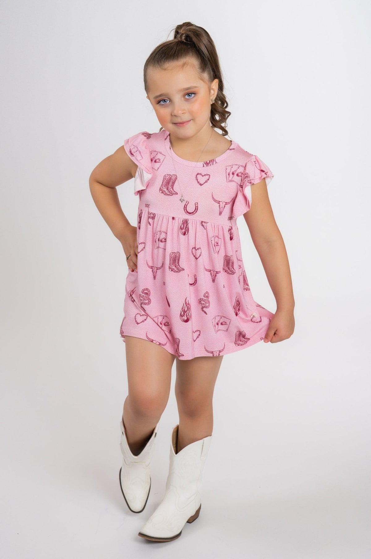 Mojave Mauve + Iron Outlaw Ruffle Short Set - Ever Colter Co