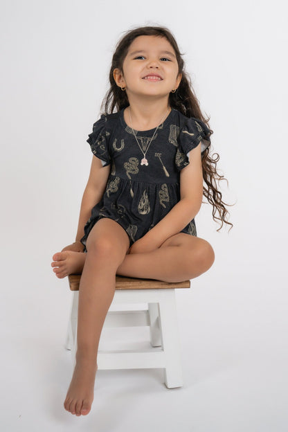 Mojave Mauve + Iron Outlaw Ruffle Short Set - Ever Colter Co