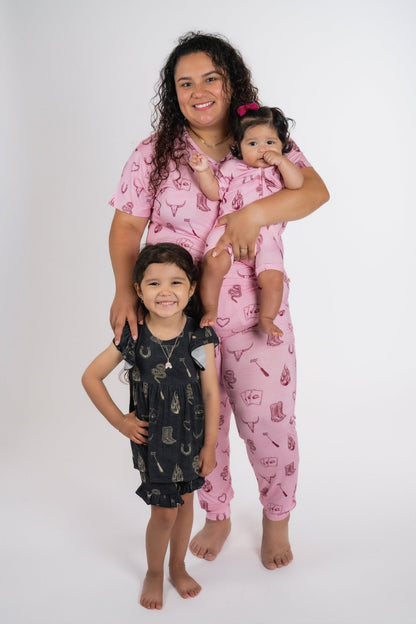 Mojave Mauve + Iron Outlaw Ruffle Short Set - Ever Colter Co