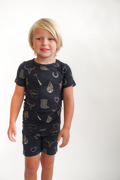 Mojave Mauve + Iron Outlaw Shorts Jammies - Ever Colter Co
