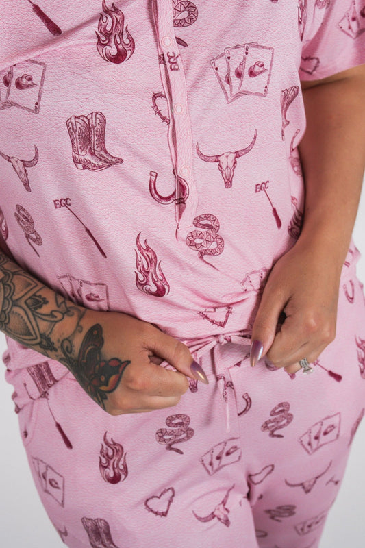 Mojave Mauve + Iron Outlaw Women’s Jogger Pajama Set - Ever Colter Co