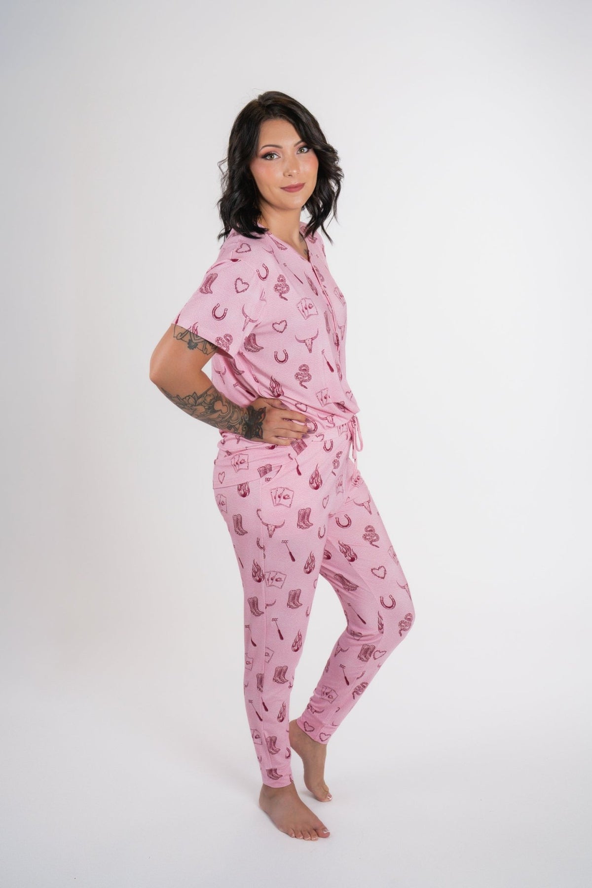 Mojave Mauve + Iron Outlaw Women’s Jogger Pajama Set - Ever Colter Co