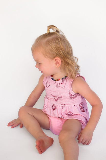 Mojave Mauve Peplum Bummie Set - Ever Colter Co