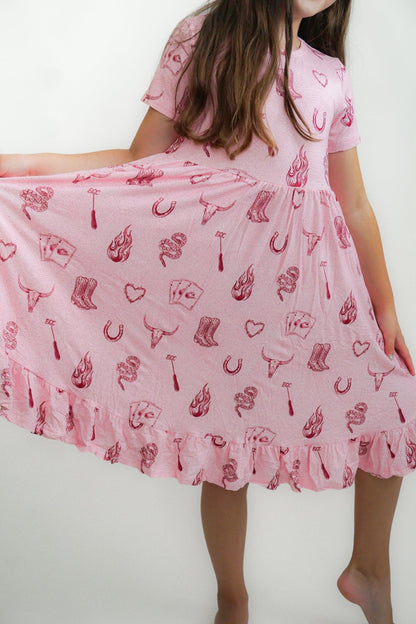 Mojave Mauve Ruffle Dress - Ever Colter Co
