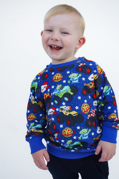 Pizza Pit Party French Terry Sweater - Ever Colter Co