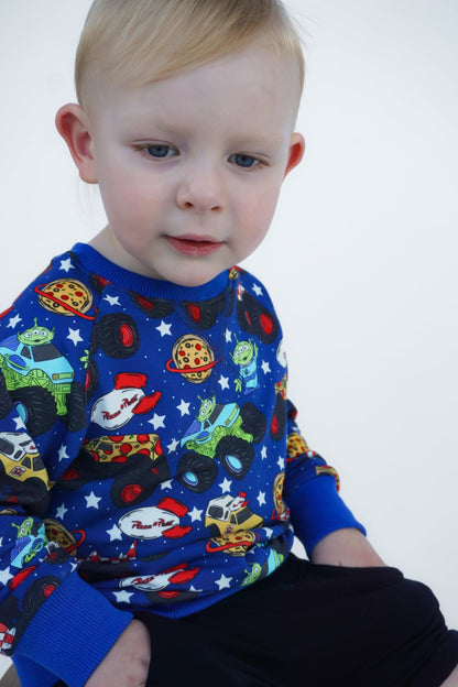 Pizza Pit Party French Terry Sweater - Ever Colter Co