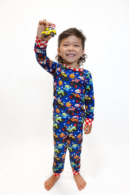 Pizza Pit Party Long Sleeve Jammies - Ever Colter Co