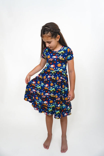 Pizza Pit Party Ruffle Dress - Ever Colter Co