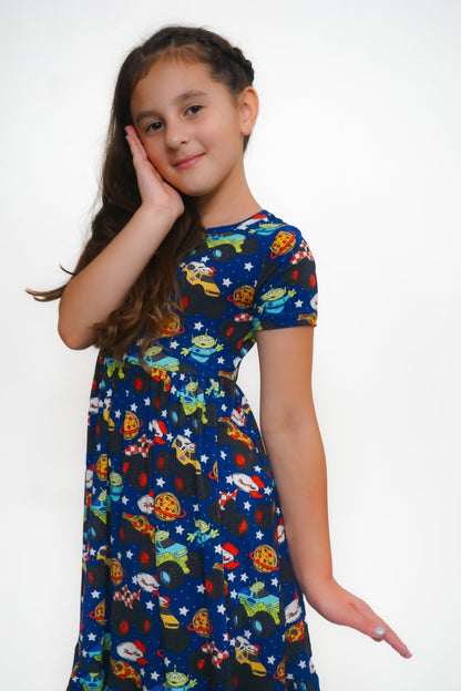 Pizza Pit Party Ruffle Dress - Ever Colter Co
