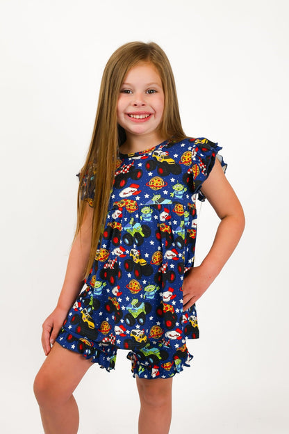 Pizza Pit Party Ruffle Short Set - Ever Colter Co