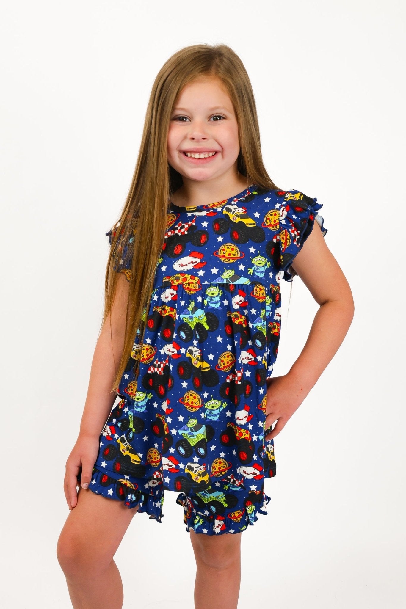 Pizza Pit Party Ruffle Short Set - Ever Colter Co