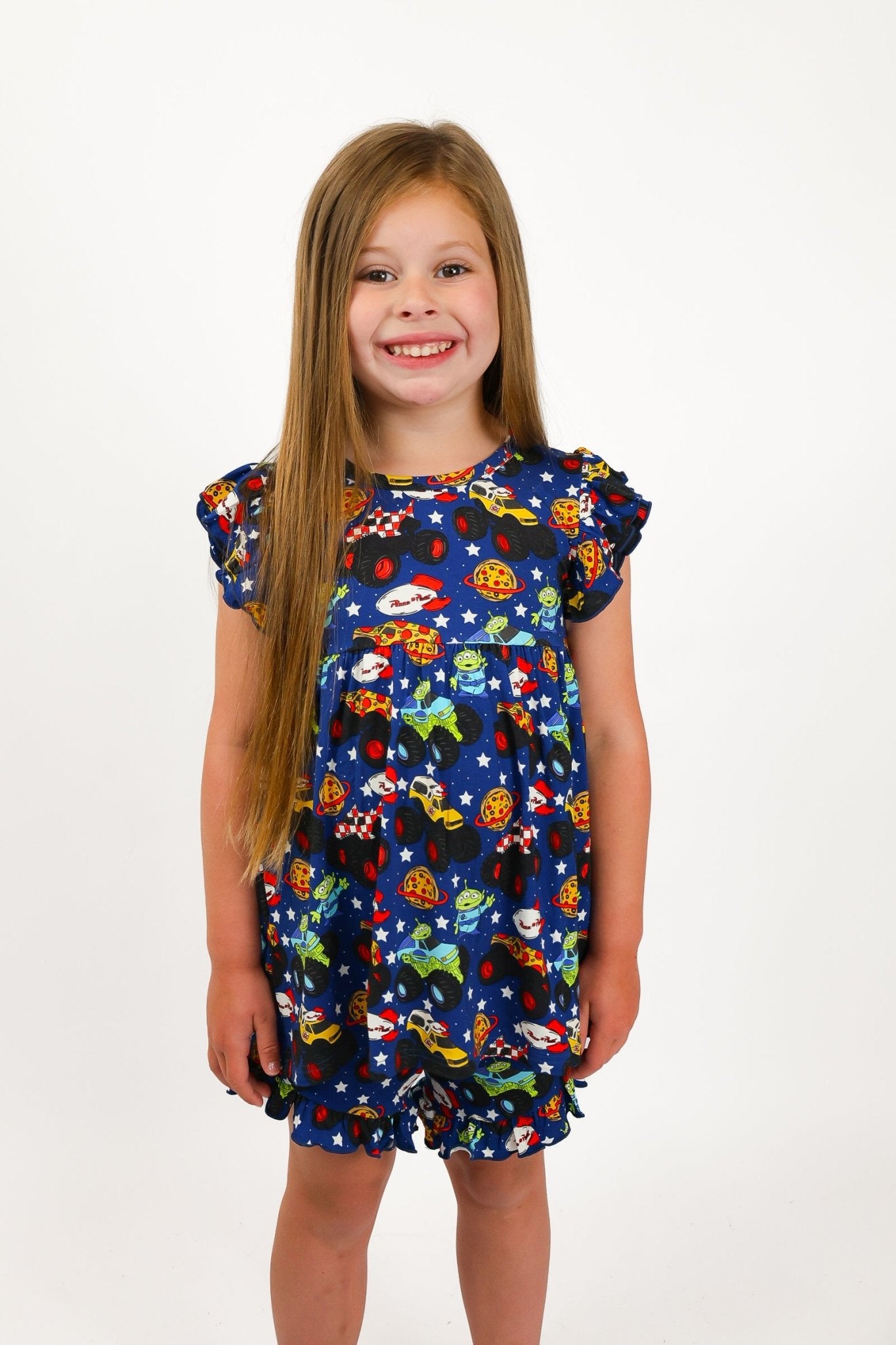 Pizza Pit Party Ruffle Short Set - Ever Colter Co