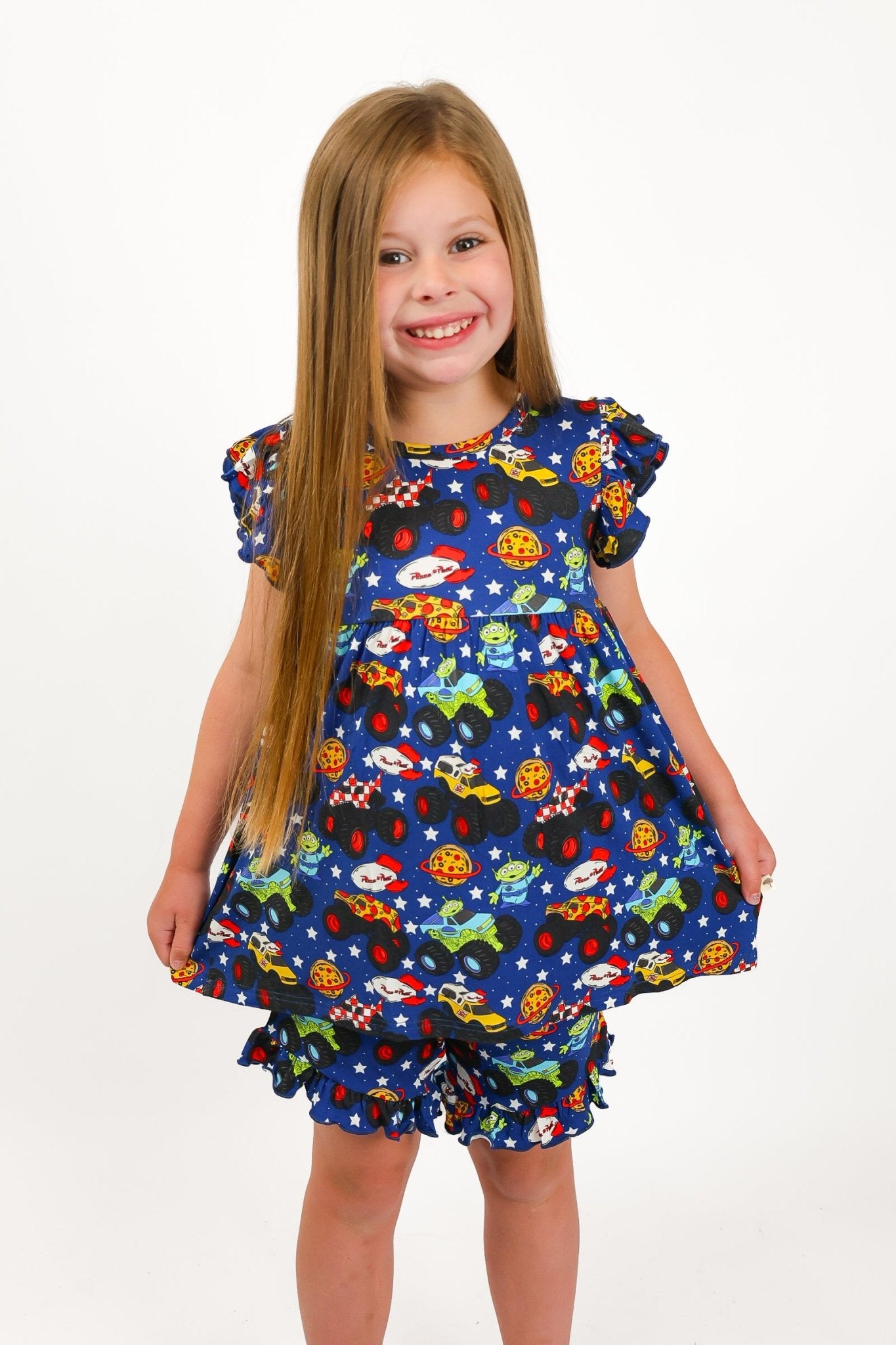 Pizza Pit Party Ruffle Short Set - Ever Colter Co