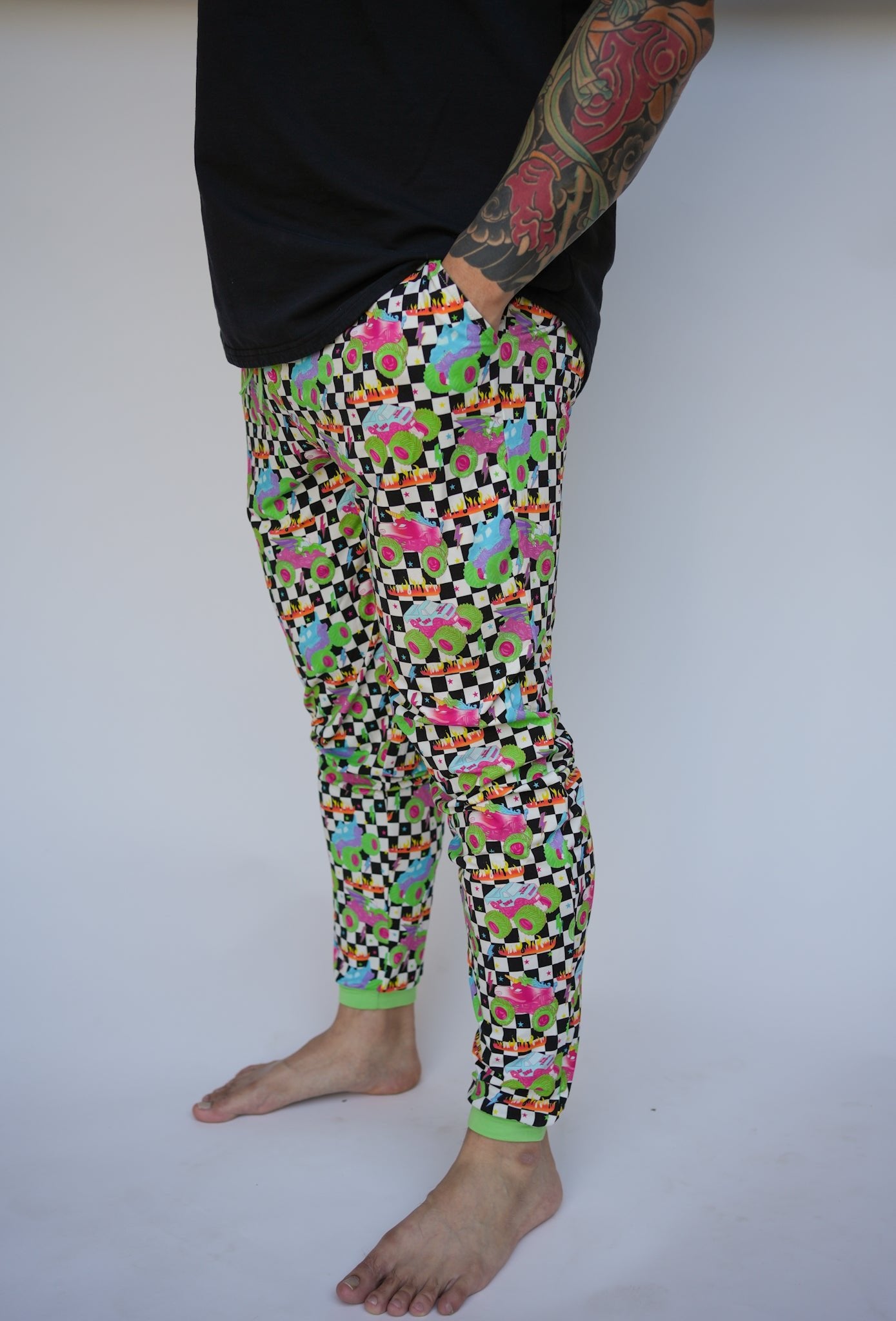 Ready, Check, Glow Adult Men’s Jogger Pajama Pants - Ever Colter Co