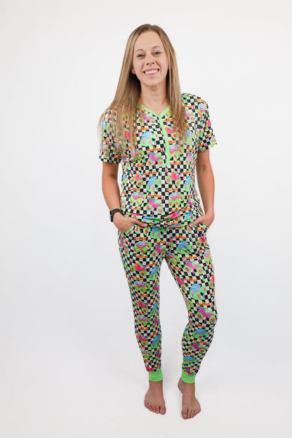Ready, Check, Glow Adult Women’s Jogger Pajama Set - Ever Colter Co