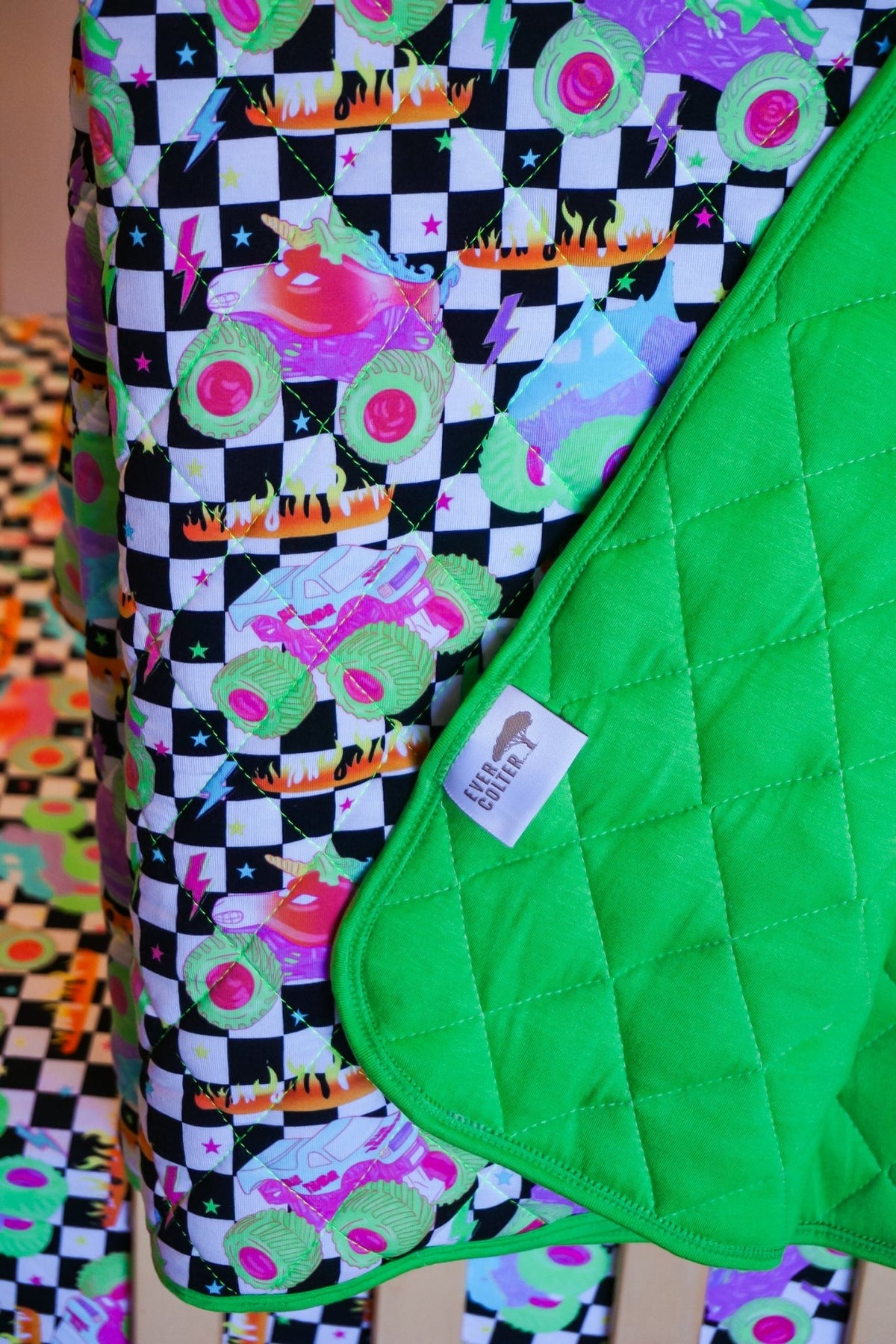 Ready, Check Glow Bamboo Quilted Blanket - Ever Colter Co