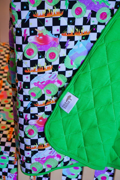 Ready, Check Glow Bamboo Quilted Blanket - Ever Colter Co