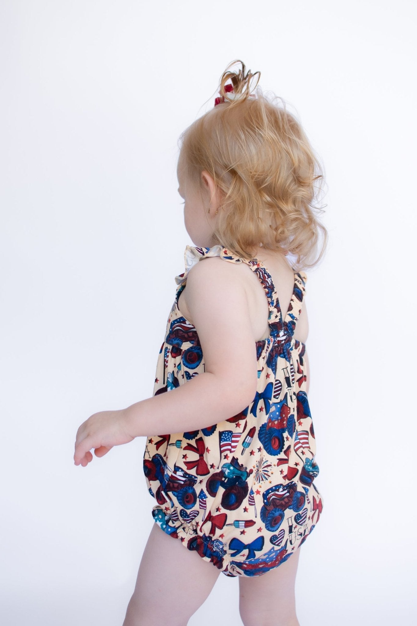 Red, White and Cute Flutter Tank Bubble Romper - Ever Colter Co