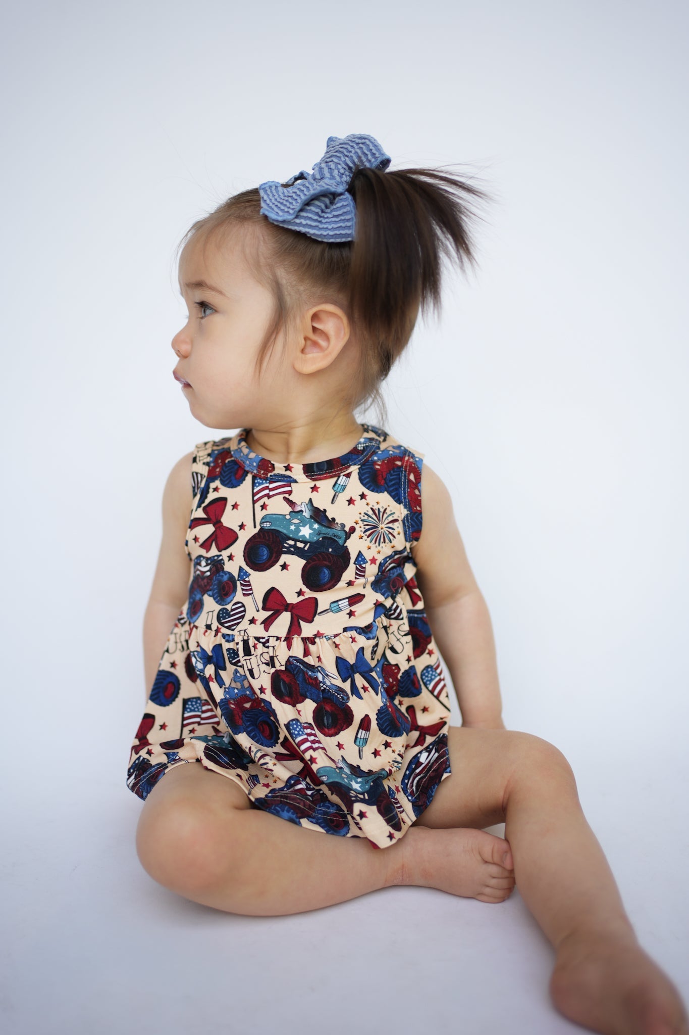 Red, White and Cute Peplum Top and Bummie Set - Ever Colter Co