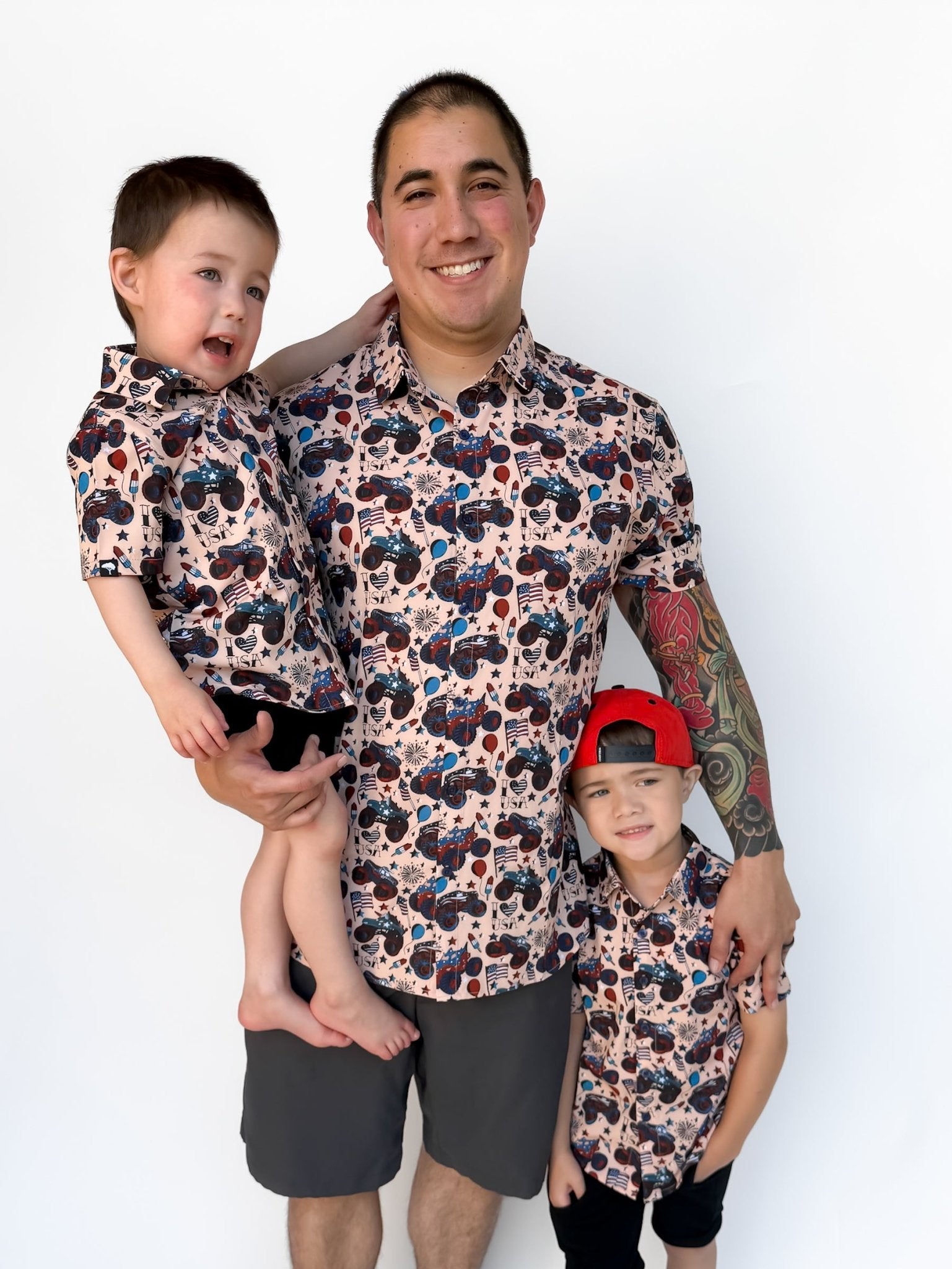 Red, White and Vroom Button Up Shirt - Ever Colter Co