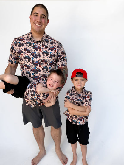 Red, White and Vroom Button Up Shirt - Ever Colter Co