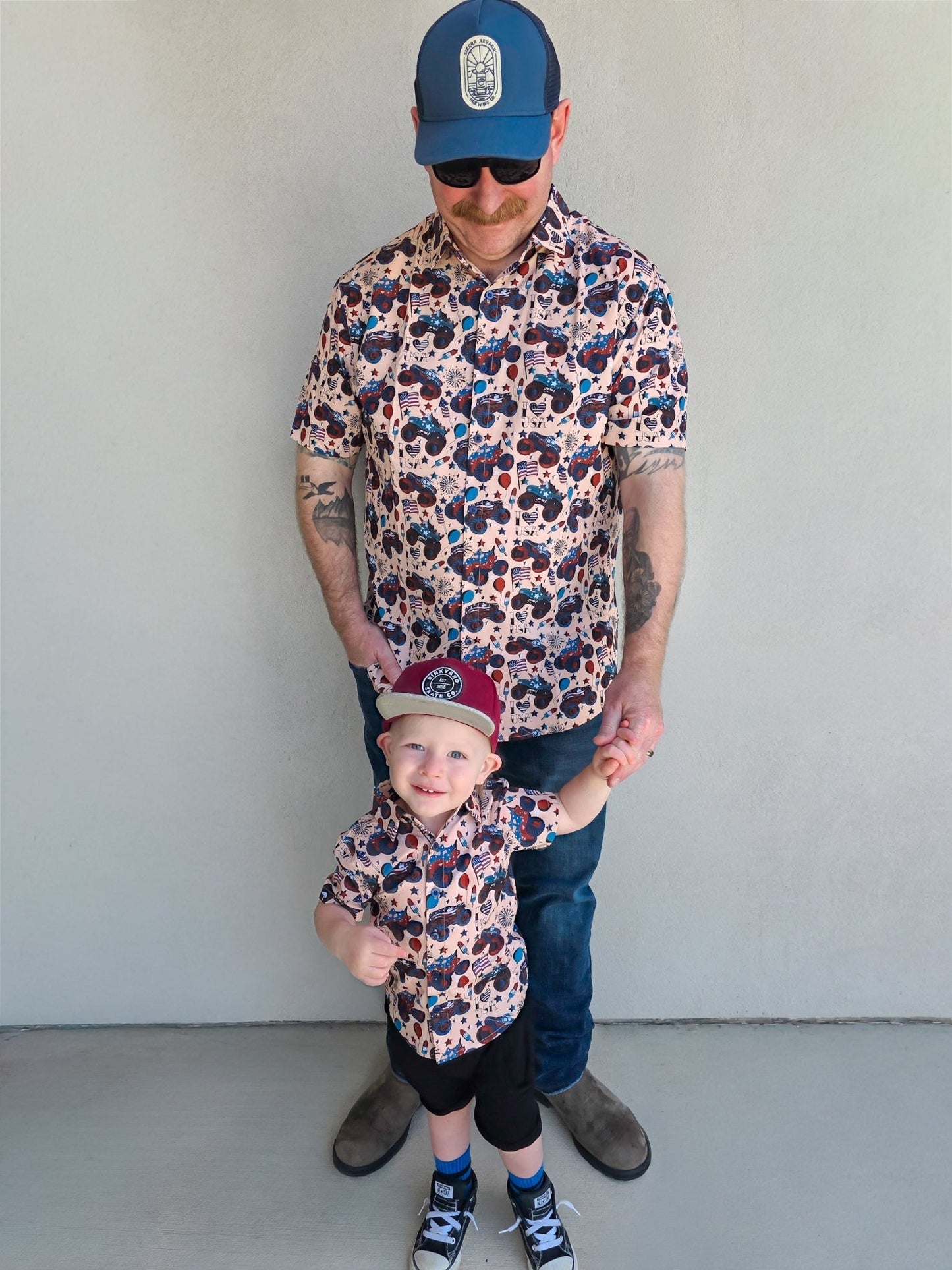 Red, White and Vroom Button Up Shirt - Ever Colter Co